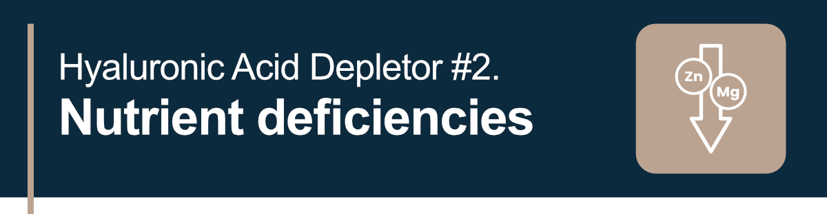 Hyaluronic Acid Depletor #2. Nutrient deficiencies